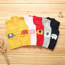 Baby vest spring and autumn thin boys and girls newborn wool waistcoat horse clip men and women baby sweater vest spring
