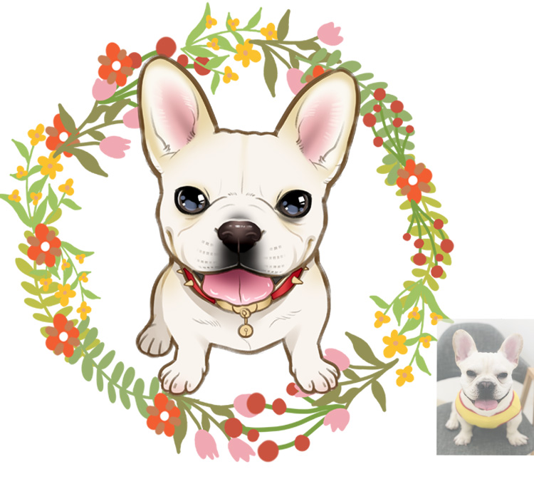 q萌宠物定制照片q版头像漫画卡通形象设计真人狗猫人物q版转手绘