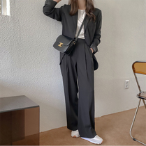 Spring and Autumn college students interview and reply to loose professional black work small suit temperament formal women's suit three-piece suit