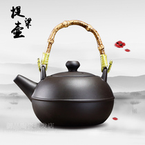 Yixing purple sand Health straight fire lifting beam pot Zhu mud pot hand-boiled water pottery pot ceramic teapot charcoal kettle