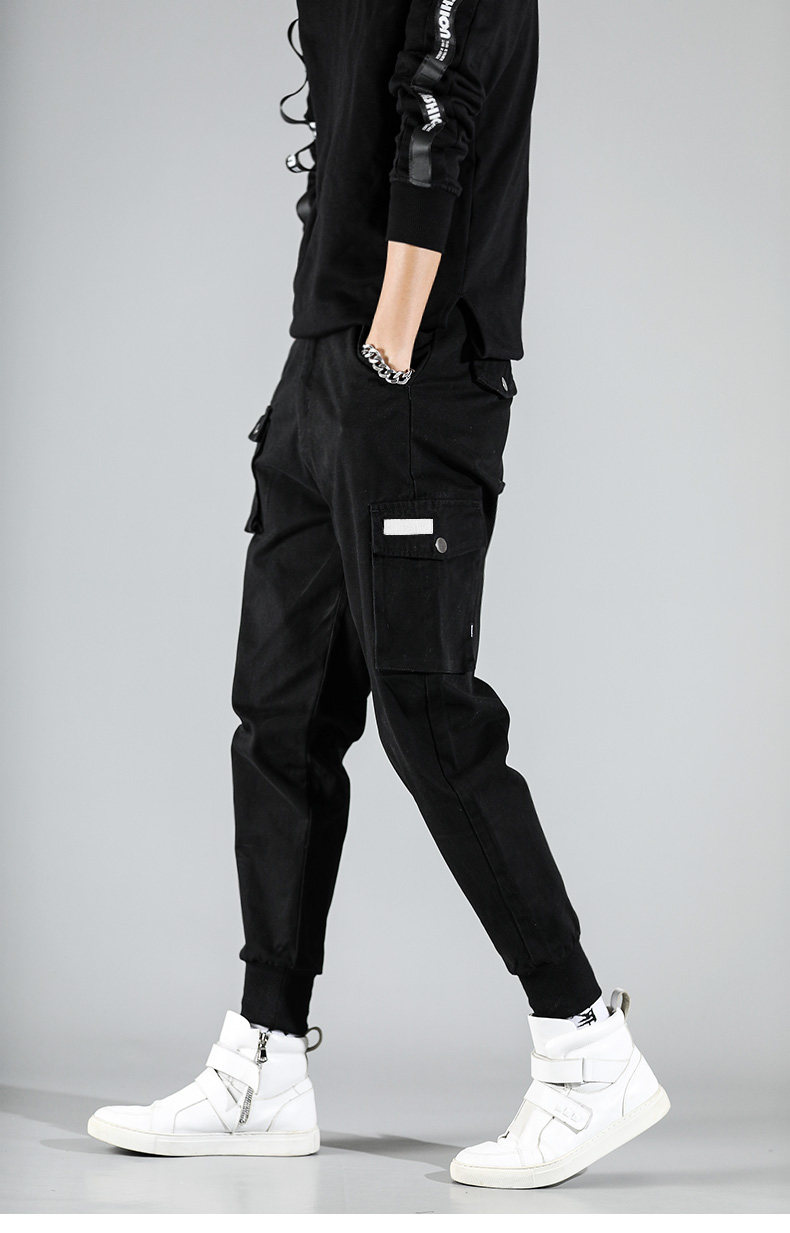 ins潮牌工装裤男cargo宽松哈伦裤韩版休闲裤子男士秋季运动束脚裤