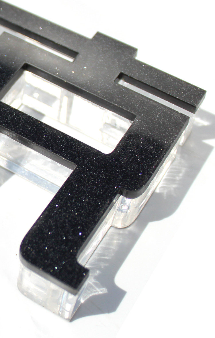 闪黑亚克力水晶字 有机字 广告字 形象墙字 招牌字 水晶字订制