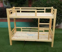 Kindergarten special bed Pinus sylvestris pine upper and lower bed solid wood puller bed childrens bunk bed childrens guardrail bed customized