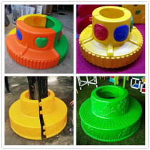 Kindergarten plastic tree decoration leisure chair community park surrounding tree chair seat stool