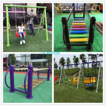 Kindergarten Bridge crawl children outdoor sensory training equipment balance beam climbing swing combination toys customized