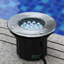 Swimming pool Embedded underwater lamp stainless steel cover waterproof ground lamp floodlight street lamp square lamp