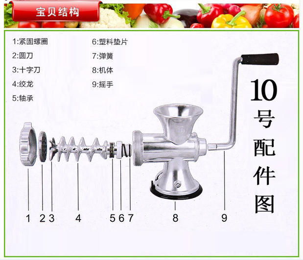 手动绞肉机怎么安装图片