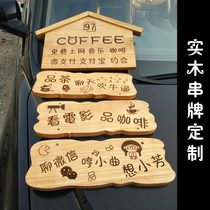 Original DIY decoration listing string card Wooden personality custom listing Creative features house number custom wooden card Solid wood