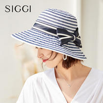 Hat Womens summer cycling anti-UV visor Large edge cover face foldable sun hat Wild sunscreen fisherman hat
