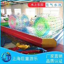 Large inflatable pool Outdoor childrens fishing pool Water park break through slide toy bracket swimming pool air mold