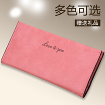 Wallet female long female Korean version of the ultra-thin wallet clutch student fresh matte simple wallet card bag