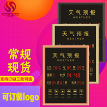 Hotel front desk LED weather forecast display board Weather forecast board electronic display with remote control hanging wall