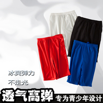 Men and womens training leggings high stretch fitness pants quick-drying sports tight shorts anti-light five-point underpants