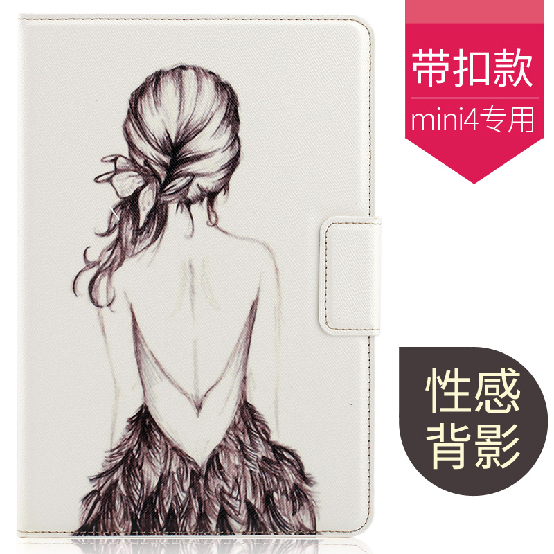 apple ipad mini4 cover 1 mini2 cartoon leather case 7.9 inch love a1489 tablet pc mini 3 personality shell a1599 all inclusive drop 2018 new net red a1538