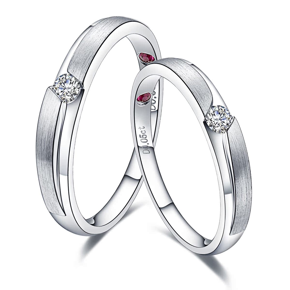 钻戒对戒钻石戒指铂金18k婚戒结婚对戒男女情侣白金砖戒男戒正品_7折