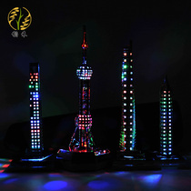 Shanghai characteristic souvenirs Oriental Pearl Tower architectural model decoration Luminous Global Financial Center Jinmao Building