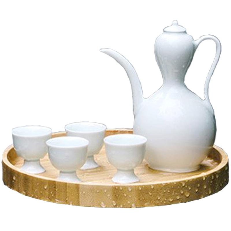 Jingdezhen ceramic wine suits for shadow celadon pot of Chinese liquor cup archaize year of the rat holiday gift gift boxes