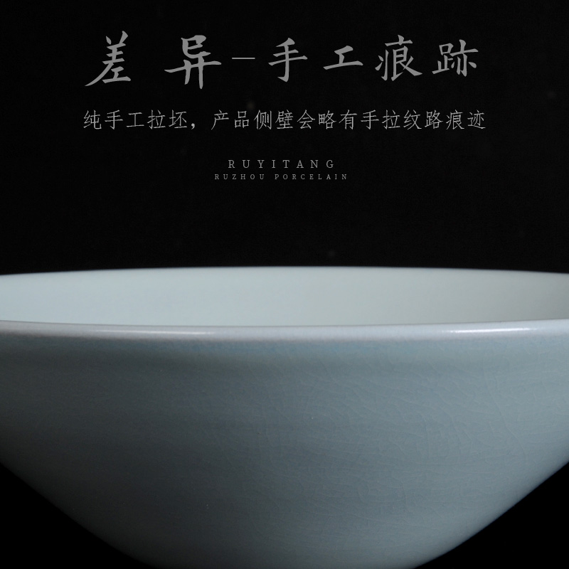 Authentic ruzhou your up porcelain handicraft furnishing articles Chinese antique ceramics burn azure hat to use of manual control