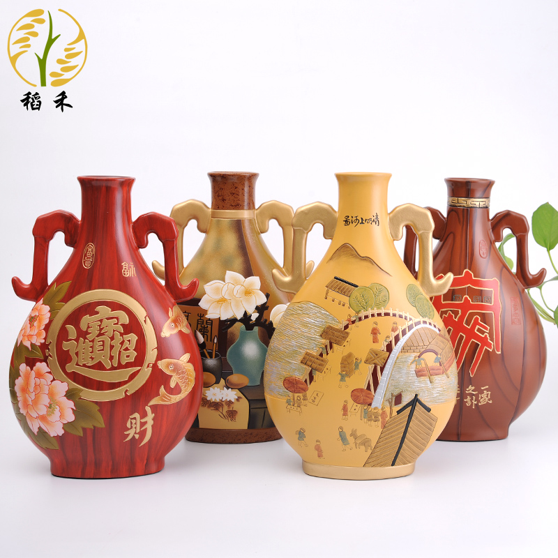 Chinese style classical ceramics handicraft pottery large vases, home furnishing articles sitting room porch decoration decoration business gifts