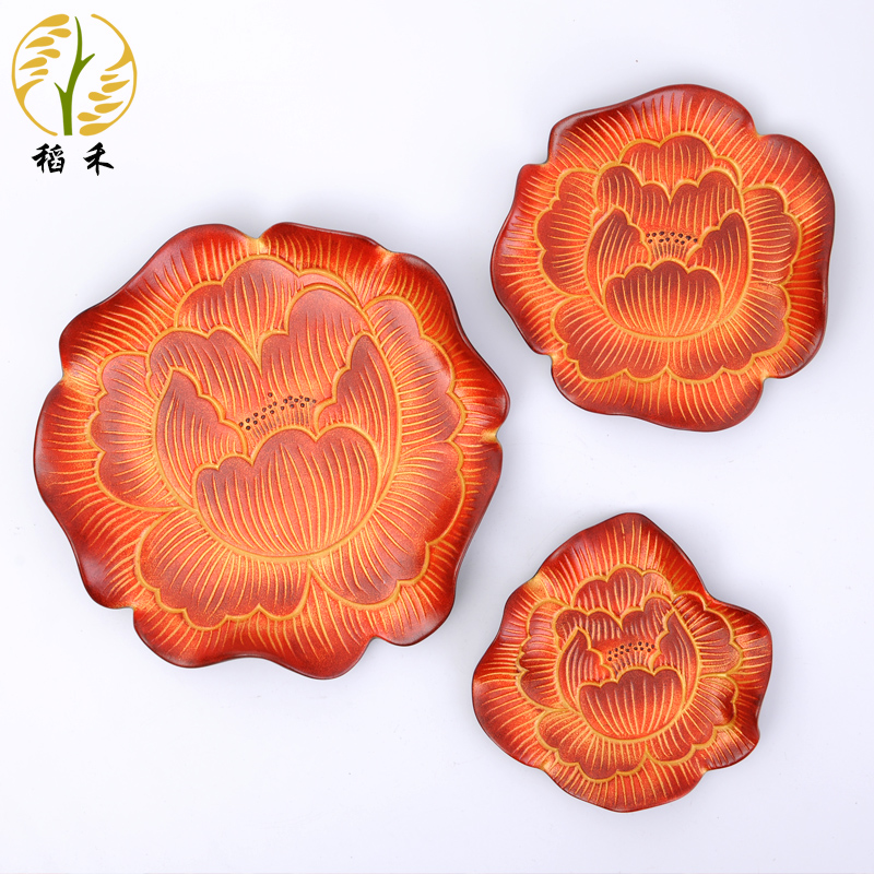 Creative hand - made ceramic art hanging dish handicraft Chinese style household ornaments hanging wall act the role ofing sitting room wall