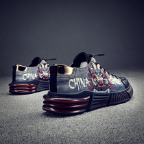 Fox Nuochao brand 2021 new casual board shoes trend wild printing shoes mens casual mens shoes Net red trendy shoes