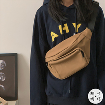 Japanese Harajuku soft sister ancient girl shoulder bag Korean ins retro simple versatile student canvas chest bag
