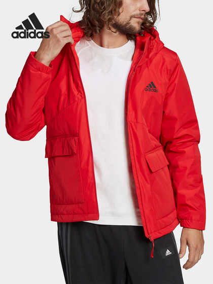 Adidas/Adidas men's autumn and winter new outdoor sports and casual cotton jacket hooded jacket H65765 Adidas/Adidas men's autumn and winter new outdoor sports and casual cotton jacket hooded jacket H65765