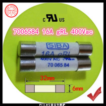 Cartridge fuses 16A gRL 7006584 400VAC AC 6x 32mm ceramic fusible core