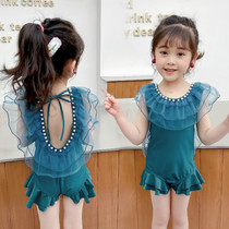 Girls one-piece swimsuit 3 years old princess skirt swimsuit 4 cute children 5 girls students middle school child 6 baby swim dress