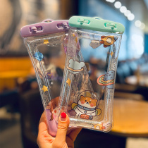 Apple Huawei mobile phone waterproof bag diving mobile phone case touch screen hot spring swimming phone case hanging neck dust sealing bag