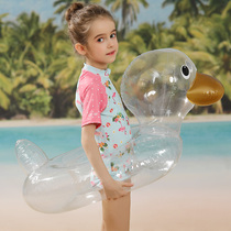 ins net red baby swimming ring thickened armpit circle transparent duck armpit circle inflatable lifebuoy seat 0-8 years old