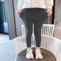 Girls leggings Spring and Autumn wear thin foreign style cotton Women baby Autumn girls New striped pants autumn