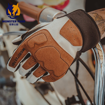 Alien snail monster park retro motorcycle gloves riding motorcycle gloves anti-fall summer knight men and women