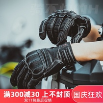 Alien snail pure sheepskin retro motorcycle locomotive sticky zipper Knight drop-proof leather gloves Four Seasons men and women