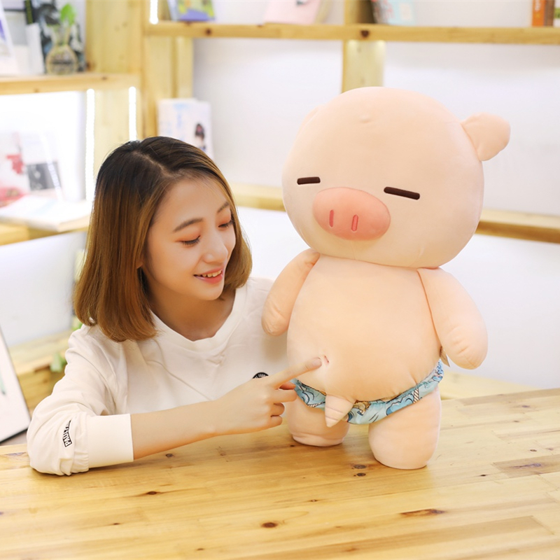 Ultra soft down cotton small pig doll holding pillow big number flow hooliganism rabbit paparazzi with small chicken jj plush toy doll cute