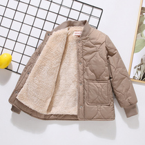 2021 new childrens down cotton coat liner mens and womens childrens cotton clothes plus velvet thickening medium and large childrens childrens quilted jacket jacket