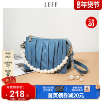 LEFF Leif shoulder bag ladies 2021 new nylon canvas shoulder bag Joker commuter blue armpit bag