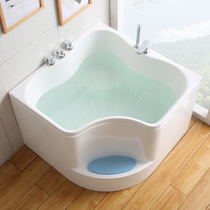 Acrylic Japanese bathtub triangle fan small household adult mini tub bath 0 9-1 corner
