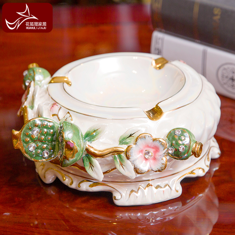 Europe type restoring ancient ways of creative ashtray pure ceramic home furnishing articles adornment move wedding gift sitting room office