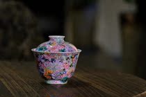 Spillway Pink Flowers Cover Bowl of Flower Flowers Bird Subject (Hua Yixuan Tao This Art)