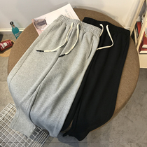 Spring Autumn Season New Thin Section High Waist Kharen Pants Women Casual Pants Straight Barrel Pants Broadleg Korean Version 100 Hitch Loose Pants