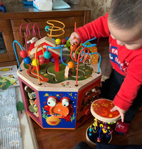 Exported to the United States around the bead multifunctional multi-functional treasure chest childrens large string jewelry treasure wooden educational toy