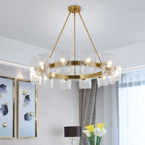 Post-modern luxury designer tile glass chandelier Nordic simple model room living room bedroom dining room chandelier