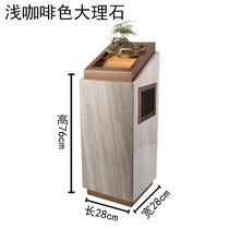 European-style hotel lobby trash can with ashtray Stainless steel marble hotel lobby elevator mouth vertical cigarette holder