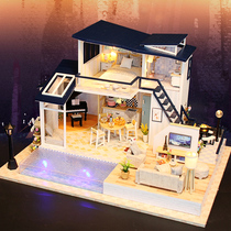 Hongda handmade diy cottage model assembly small house Big Villa European style architecture Creative Birthday gift