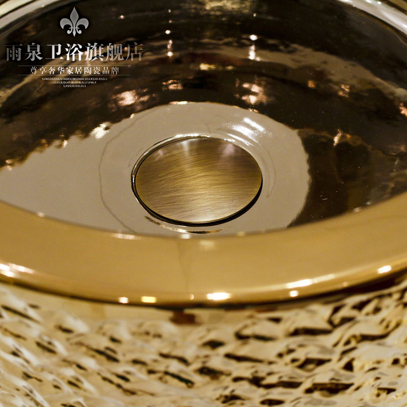 Spring rain jingdezhen art lavatory basin sink the post column basin floor type lavatory basin ceramics