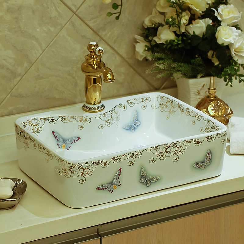 Spring rain home stage basin round hotel art basin of continental basin ceramic bathroom toilet lavabo balcony