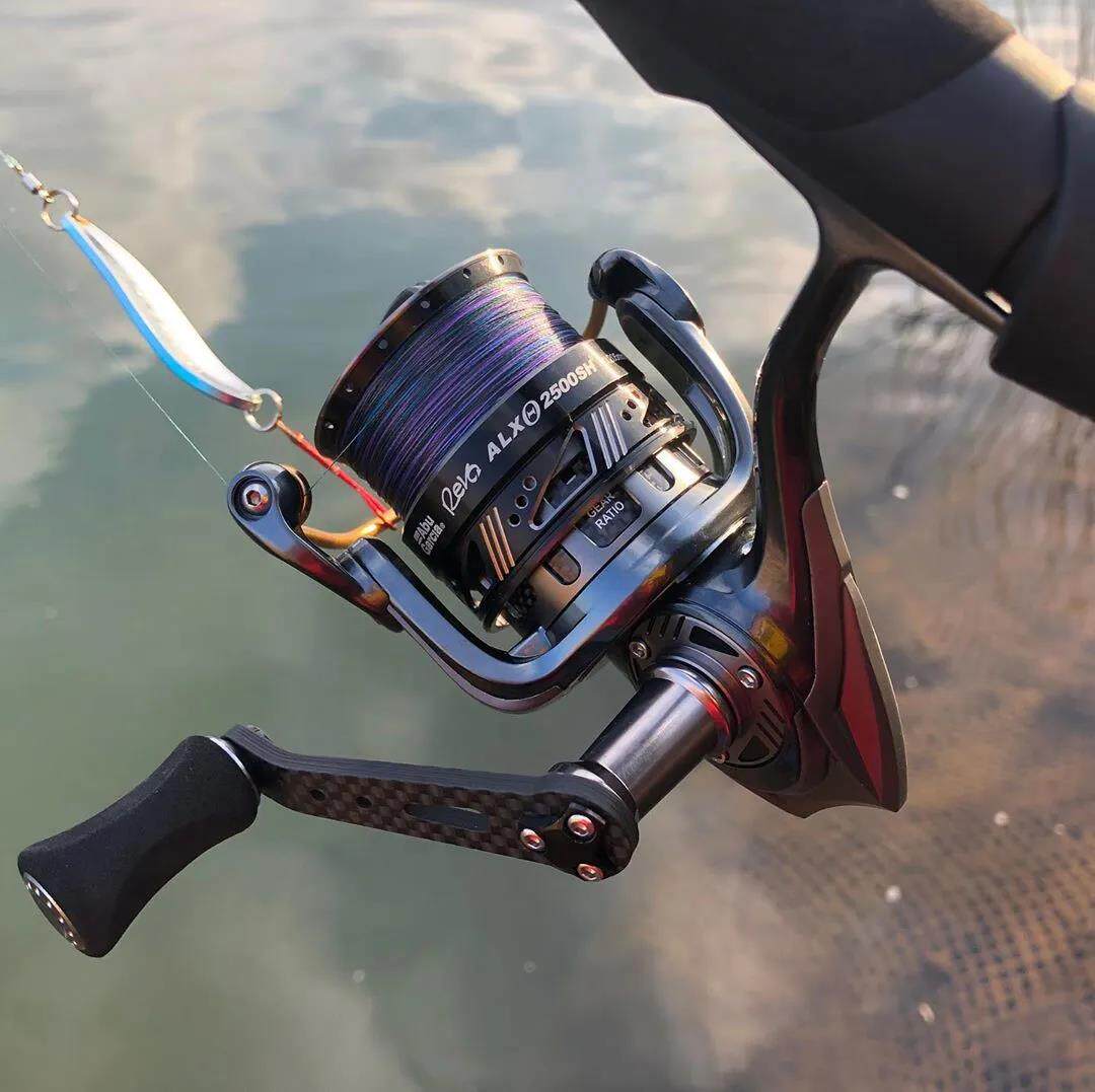 abu阿布revo alx 微物浅线杯纺车轮超浅斜切线杯路亚轮碳摇臂渔轮