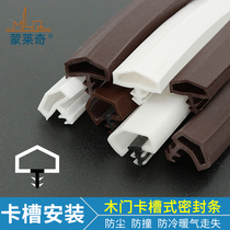 Roof-type card sealing strip opening slot wooden door anti-shock anti-collision soundproof door card slot wind and dust-proof tape