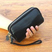 2017 new womens handbag double zipper wallet womens long leather womens wallet large capacity cowhide coin purse